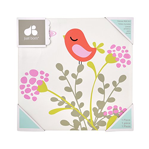 Just Born Botanica Canvas Wall Art, Pink