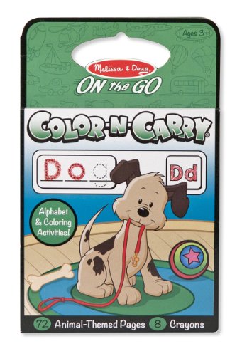 Melissa & Doug Color and Carry Coloring Book - Animals