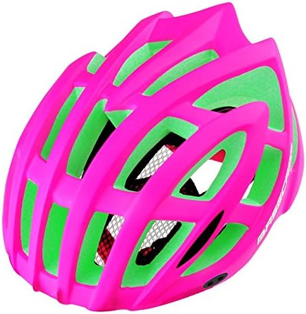Baby War Road Cycling Adult Bicycle Helmet, Cool Competition Outdoor Bike Helmet (Pink & Green)