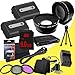 TWO NPFH50 Lithium Ion Replacement Batteries w/Charger + 8GB SDHC Memory Card + Mini HDMI + 3 Piece Filter Kit + USB SD Memory Card Reader /Wallet + Deluxe Starter Kit + Wide Angle/Telphoto Lenses for Sony DSLRA230 DSLRA290 DSLRA330 DSLRA380 DSLRA390 Alpha Digital SLR Cameras