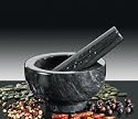 Küchenprofi Mörser Marmor schwarz 11 cm