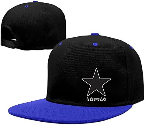 Custom Unisex Black Star Casual Baseball Cap Hat RoyalBlue