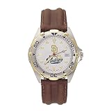 San Diego Padres Mens MLB All-Star Watch (Leather Band)