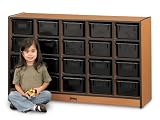 Jonti-Craft 0420JC340 Sproutz 20 Cubbie Unit without Trays, Black Banding