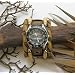 The "Cheyenne" 2 inch Wide Hairpipe Aged Brown Leather Watchband