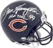 Dan Hampton Chicago Bears Autographed Riddell Replica Mini Helmet with HOF 2002