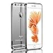 For iPhone 6 Plus Case, Roybens Luxury Metal Air Aluminum Bumper Detachable + Mirror Hard Back Case 2 in 1 Cover Ultra-Thin Frame for Apple iPhone 6 Plus(5.5) - Retail Packaging(Black)