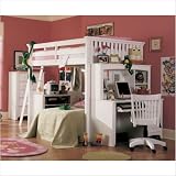 Lea 343 Series LB BS3 Getaway Loft Bed with Frame and Entertainment Center