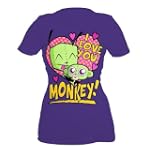 Invader Zim Gir Loves Monkey Girls T-Shirt