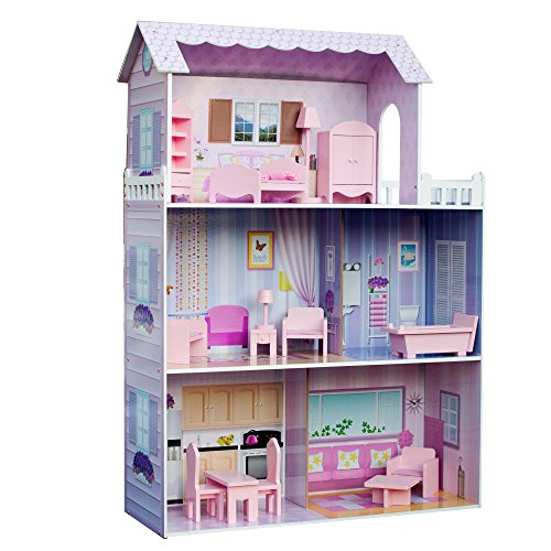 Teamson Kids - Fancy Mansion Wooden Doll