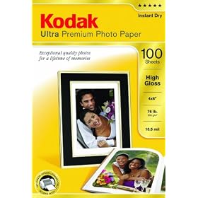 Kodak Ultra Premium Photo Paper, 4 x 6 Inches, High Gloss, 100 sheets (1833987)