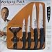 Wolfgang Puck 9 Piece Ceramic Cutlery Set Includes 4 protective Sheats