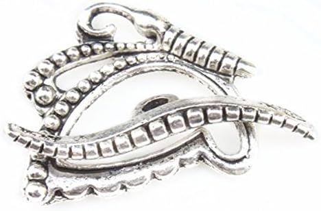 Butterfly Silvery Charms Alloy Toggle Clasp Findings（20pcs）