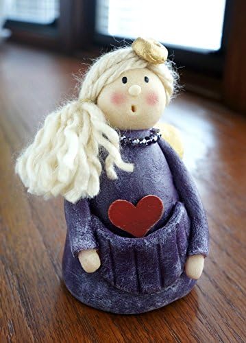 Angel figurine, angel doll, guardian angel, salt dough angel, Angel decor, angel gift, baby gift, girls room decor