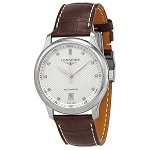 Longines Master Automatic Silver Dial Brown Laether Mens Watch L26284773