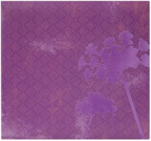 MBI by MCS Top Load Flocked Scrapbook, 13.2-Inch by 12.5-Inch, Purple Flower