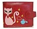 Cat Magic and Gold Crown Cat Lovers Wallet Red