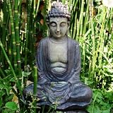 Buddha Garden Ornament In Stone Look Resin