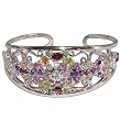 Gemstone Bracelets for Women in Sterling Silver Dia 2.5 inches