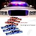 54 X LED Emergency Vehicle Strobe Lights for Front Grille Deck Warning Light (54 LED, Red and Blue)