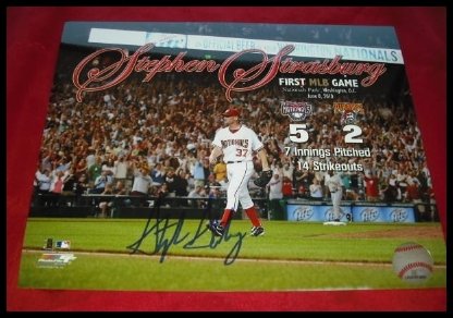 Stephen Strasburg Autographed/Hand Signed Photo
