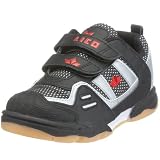LICO World Indoor V 310013, Unisex - Kinder Sportschuhe - Indoor, schwarz, (schwarz-silber-rot )