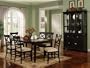 6pcs "X" Cross Back Design Black Finish Dining Room Set