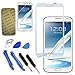 White original Outer Glass FOR Samsung Galaxy Note 2 N7100 i317 T889 N7105 N7102 Lcd lens (no digitizer touch) +sticker