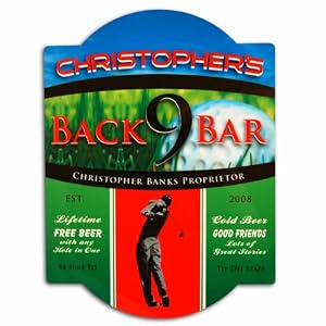 Golf Bar Sign Customize: Yes by