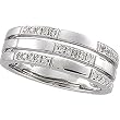 14K White Gold Diamond Ring/Band - 0.12 Ct.