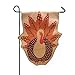 Gotd Turkey Time Shaped Burlap Garden Flag,12.5 x 18 inches, Gobble Turkey Garden Flag, Turkey Thanks Turkey Thanks - Decorative Give Thanksgiving Fall Holiday Bird Garden Flag (Orange)