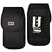 Galaxy S6, Galaxy S6 Edge Belt Case, Bomea Rugged Nylon Galaxy S6 S6 Edge Case with Metal Belt Clip Holster Cover (XL Size Fits with Otterbox/Lifeproof Case/Battery Case On) Black