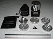 5 Piece 75mm Premium NEW Style Spaceage Aluminum Pollen Grinder with Pouch and Scraper
