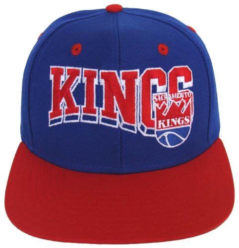Sacramento Kings Retro Snapback Cap Hat Script Blue Red