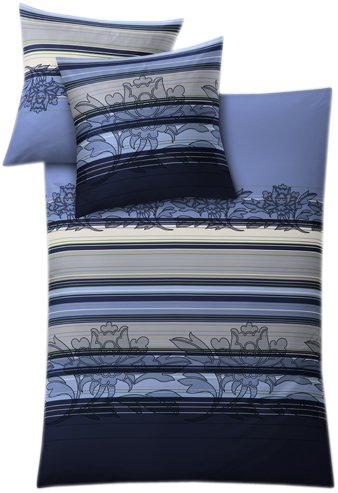Kleine Wolke 6133750954 Bettw&auml;sche Goa / 155 x 220 cm und 80 x 80 cm / 2-teilig, navy Preisvergleich