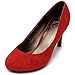 Ollio Women's Shoe Faux Suede D'Orsay High Heel Multi Color Pump