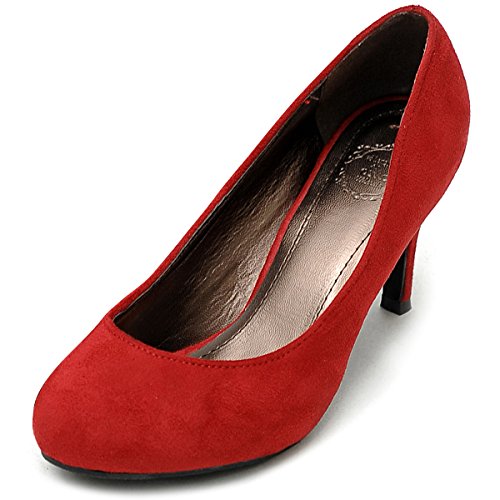 Ollio Women's Shoe Faux Suede D'Orsay High Heel Multi Color Pump