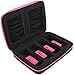 eD ELITE HOT NEON PINK QUAD STORAGE CASE for your active 3-D Glasses with 4 Microfiber Cleaning Cloths for 3D glasses with foldable arms by eDimensional Elite Series (PINK)