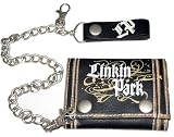Linkin Park Tri Fold Leather Wallet with Chain