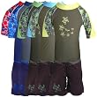 Offshore UV Sun Protective Boys 2 Piece Set: Short Sleeve Top (Rashguard) & Shorts (UPF 50+)