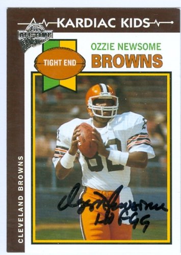 Ozzie Newsome Autographed/Hand Signed Football Card (Cleveland Browns) 2005 Topps All Time Fan Favor
