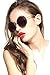 GEELOOK Oversized Round Circle Mirrored Hippie Hipster Sunglasses - Metal Frame
