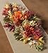 Autumn Splendor Cornhusk Centerpiece On A Rattan Base