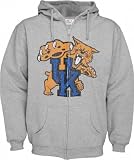 Kentucky Wildcats Grey Distressed Mascot Full Zip Hooded Sweatshirt