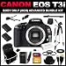 Canon EOS Rebel T3i 18 MP CMOS APS-C Sensor DIGIC 4 Image Processor Full-HD Movie Mode Digital SLR Camera with 3.0-Inch Clear View Vari-Angle LCD (Body Only) (8GB Advanced Bundle Kit) includes Charger, x2 Batteries, 8GB SD Card, USB Card Reader, HDMI Cable, Carrying Case, Mini Tripod, 67