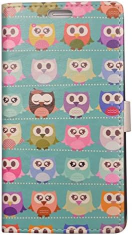 Einzige Slim Fit Leather Case Cover with Stand & Card Slots for Huawei Ascend G7 (Blue/Owl Party) with Free Universal Screen-stylus