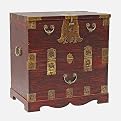 Antique-Style Wood and Brass Chest