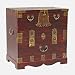 Antique-Style Wood and Brass Chest