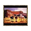 Horse Canyon Tapestry Throw Blanket