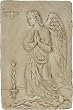 Archangel Gabriel of Mercy Praying Wall Relief, Stone